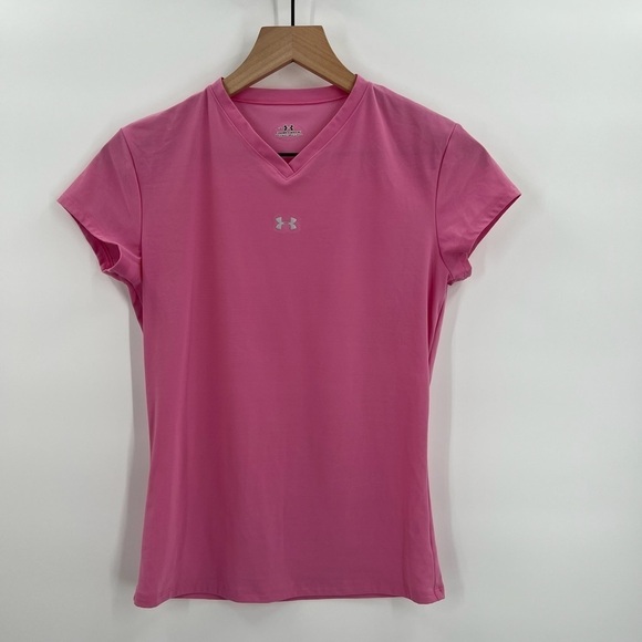 Under Armour Pink Tee Ladies Large - Picture 1 of 4